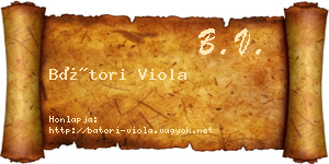 Bátori Viola névjegykártya